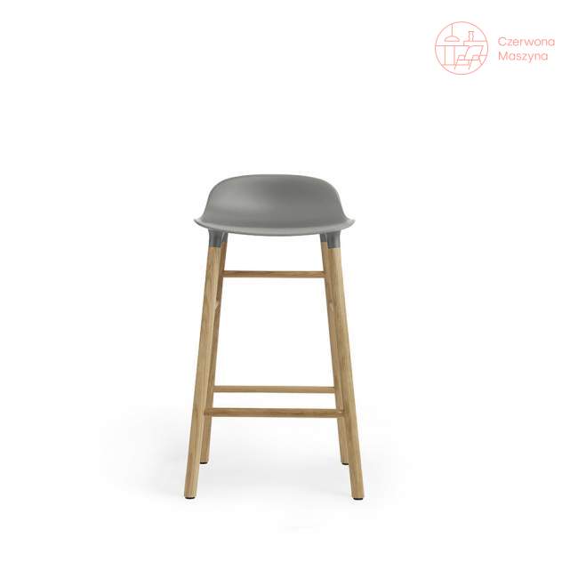 Krzesło barowe Normann Copenhagen Form 65 cm dąb, szare