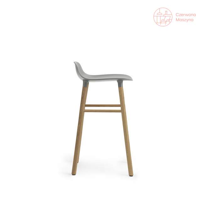 Krzesło barowe Normann Copenhagen Form 65 cm dąb, szare