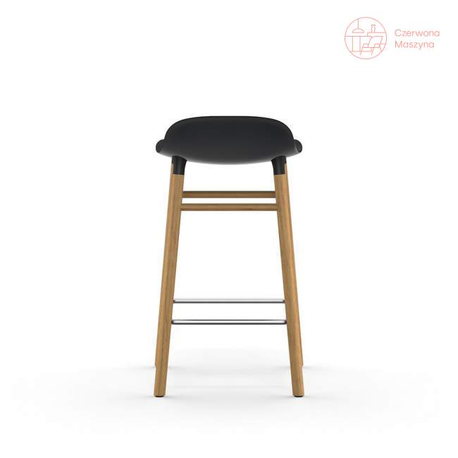 Krzesło barowe Normann Copenhagen Form 65 cm dąb, czarne