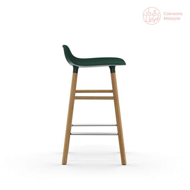 Krzesło barowe Normann Copenhagen Form 65 cm dąb, zielone