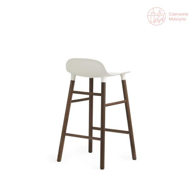 Krzesło barowe Normann Copenhagen Form 65 cm orzech, białe