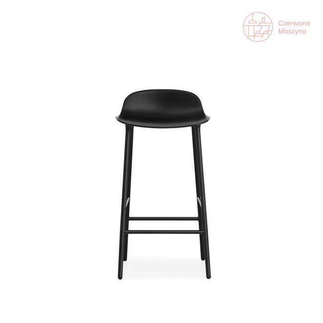 Krzesło barowe Normann Copenhagen Form 75 cm stal, czarne