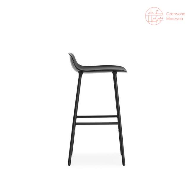 Krzesło barowe Normann Copenhagen Form 75 cm stal, czarne