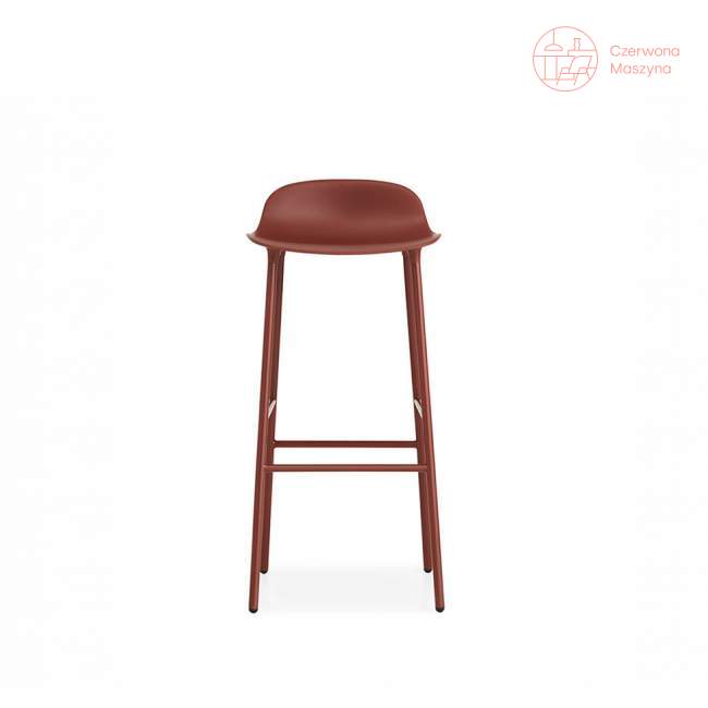 Krzesło barowe Normann Copenhagen Form 75 cm stal, czerwone
