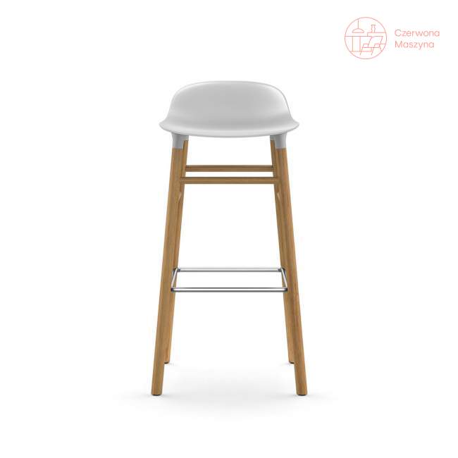 Krzesło barowe Normann Copenhagen Form 75 cm dąb, białe