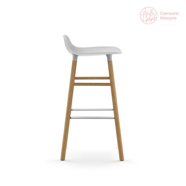 Krzesło barowe Normann Copenhagen Form 75 cm dąb, białe