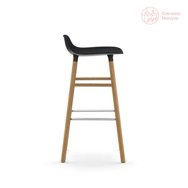 Krzesło barowe Normann Copenhagen Form 75 cm dąb, czarne