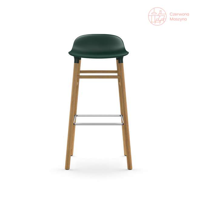 Krzesło barowe Normann Copenhagen Form 75 cm dąb, zielone