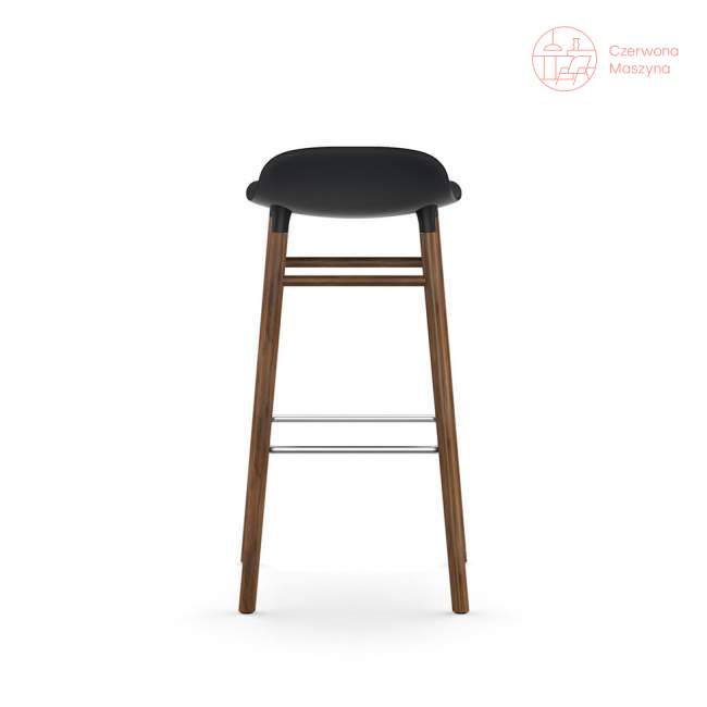 Krzesło barowe Normann Copenhagen Form 75 cm orzech, czarne