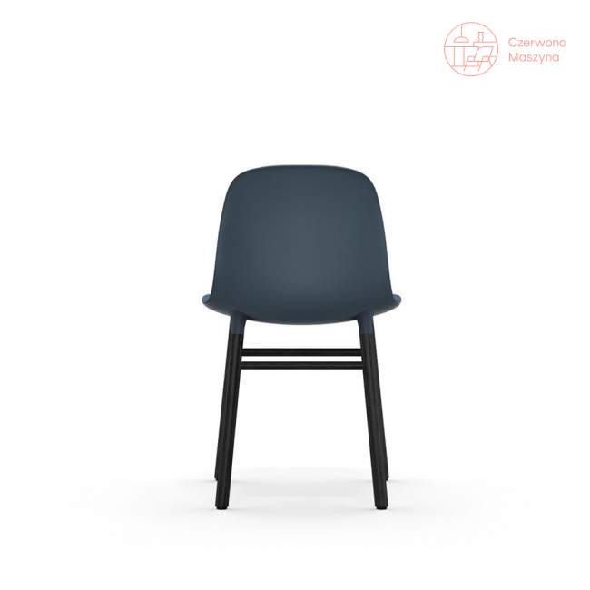 Krzesło Normann Copenhagen Form, niebieskie z czarnymi nogami
