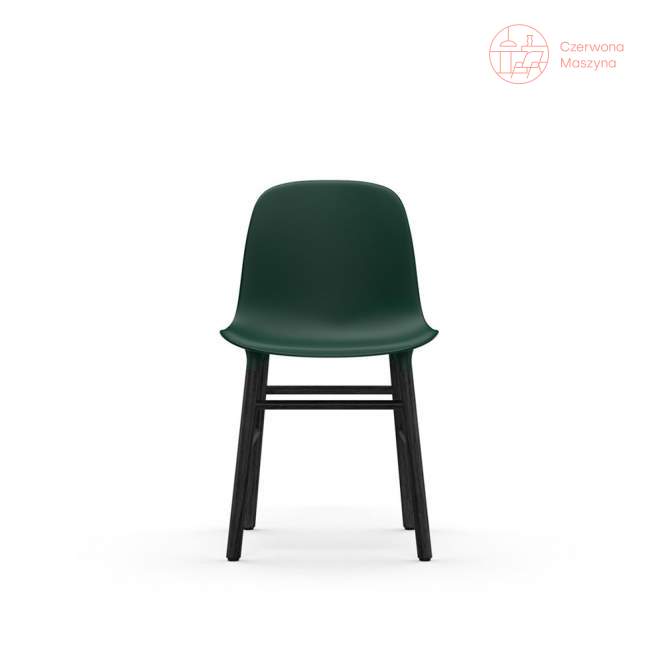 Krzesło Normann Copenhagen Form, zielone z czarnymi nogami