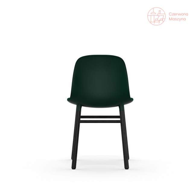 Krzesło Normann Copenhagen Form, zielone z czarnymi nogami