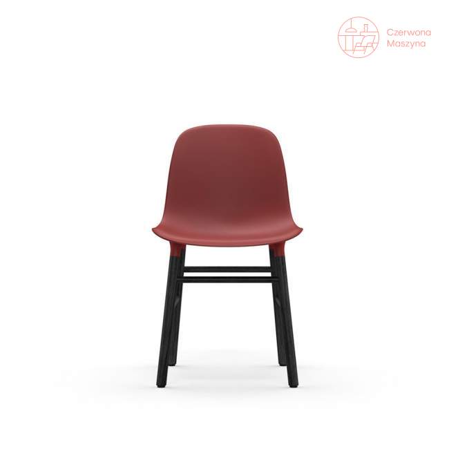 Krzesło Normann Copenhagen Form, czerwone z czarnymi nogami