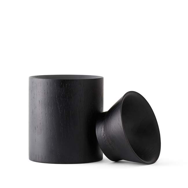 Pojemnik uniwersalny Menu Wooden Bowl Ø 13 cm, czarny