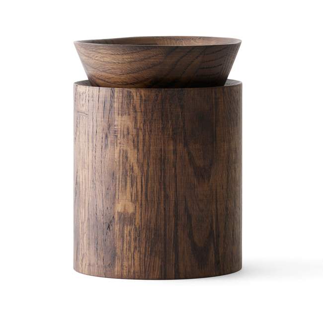 Pojemnik uniwersalny Menu Wooden Bowl Ø 13 cm, ciemne drewno