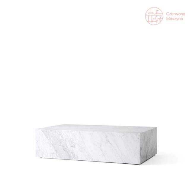 Stolik marmurowy Menu Plinth 100 x 60 x 27 cm, biały