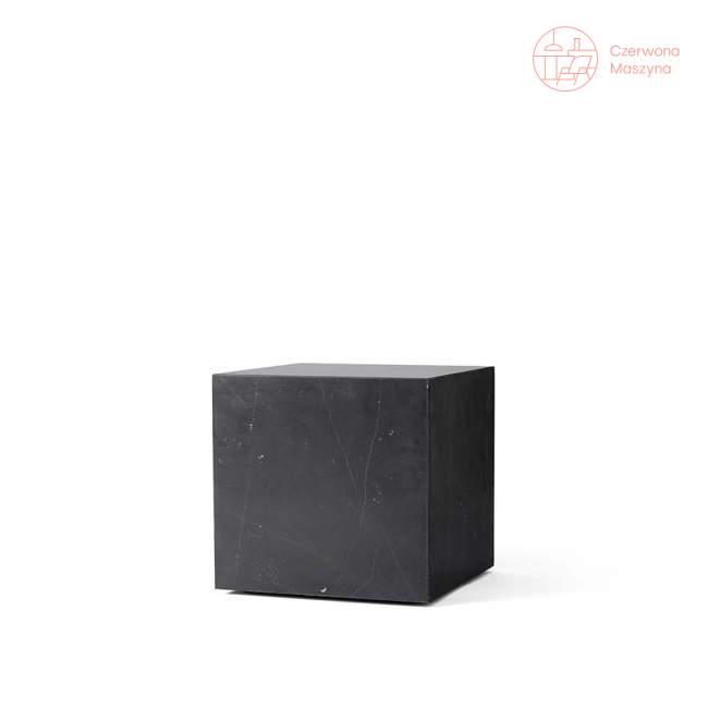 Stolik marmurowy Menu Plinth 40 x 40 x 40 cm, czarny