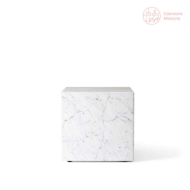 Stolik marmurowy Menu Plinth 40 x 40 x 40 cm, biały