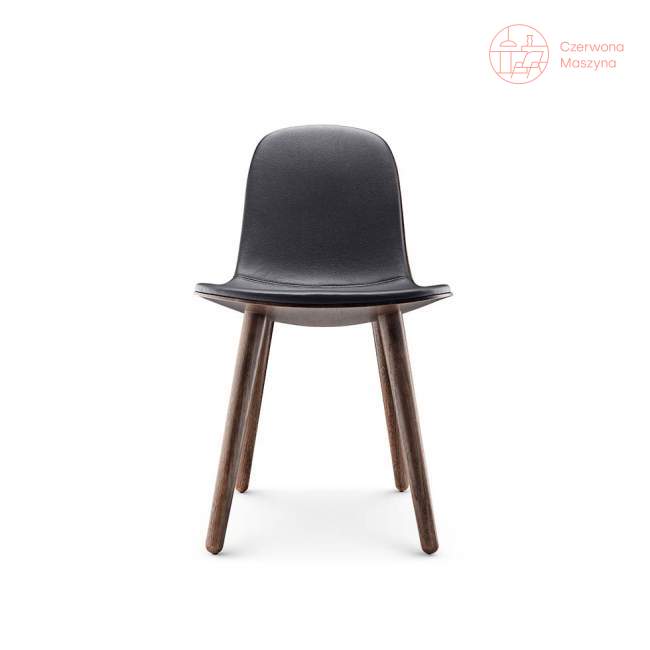 Krzesło Eva Solo Abalone, 45 cm, smoked oak / black leather