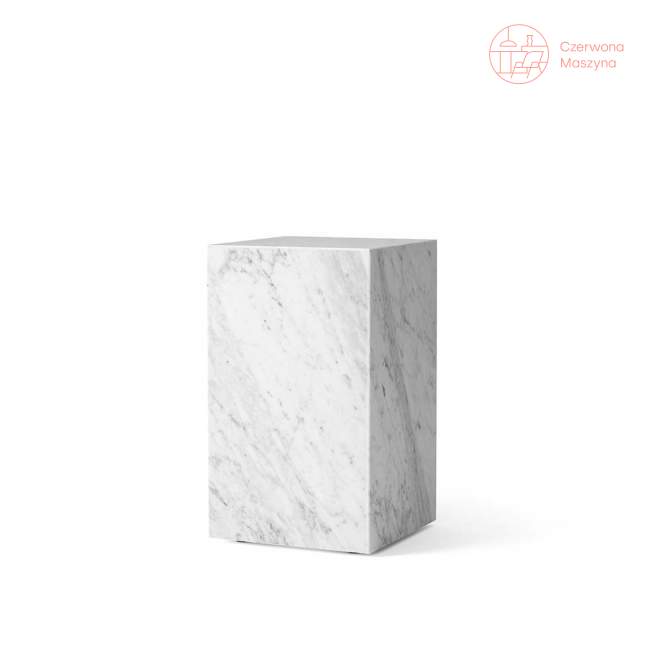 Stolik marmurowy Menu Plinth 30 x 30 x 51 cm, biały
