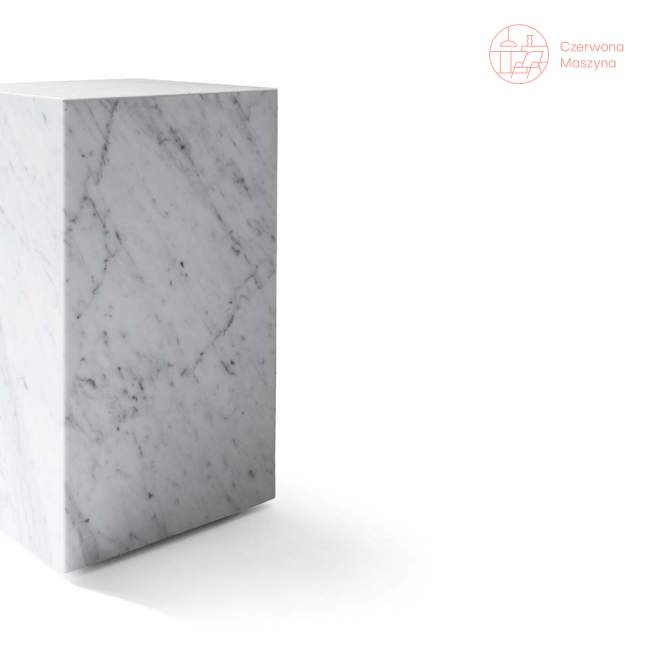 Stolik marmurowy Menu Plinth 30 x 30 x 51 cm, biały