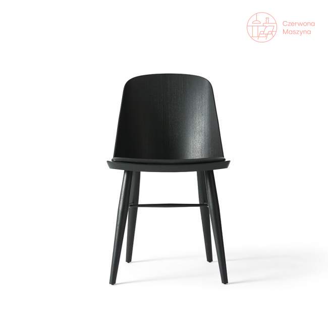 Krzesło Menu Synnes jesion i skóra, czarne