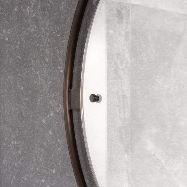 Okrągłe lustro Menu Nimbus Ø 110 cm, ciemny mosiądz