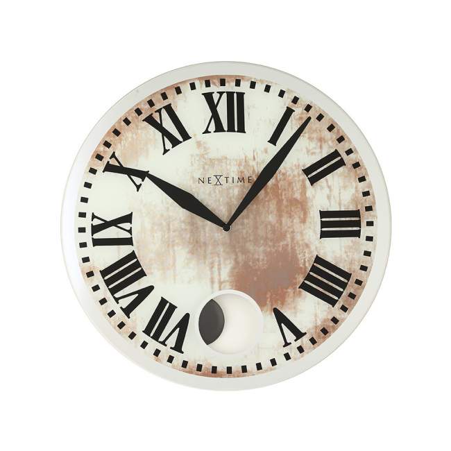 Zegar ścienny NeXtime Romana Ø 43 cm, biały