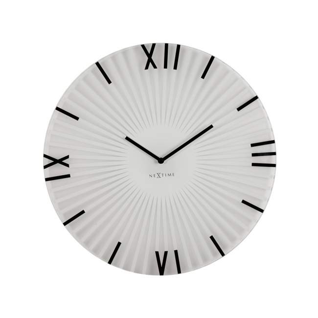 Zegar ścienny NeXtime Sticks Ø 43 cm, biały