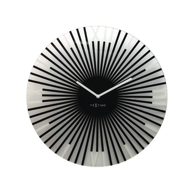 Zegar ścienny NeXtime Sticks Ø 43 cm, czarny