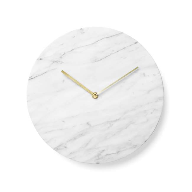 Zegar ścienny Menu Marble Wall Clock Ø 30 cm, biały