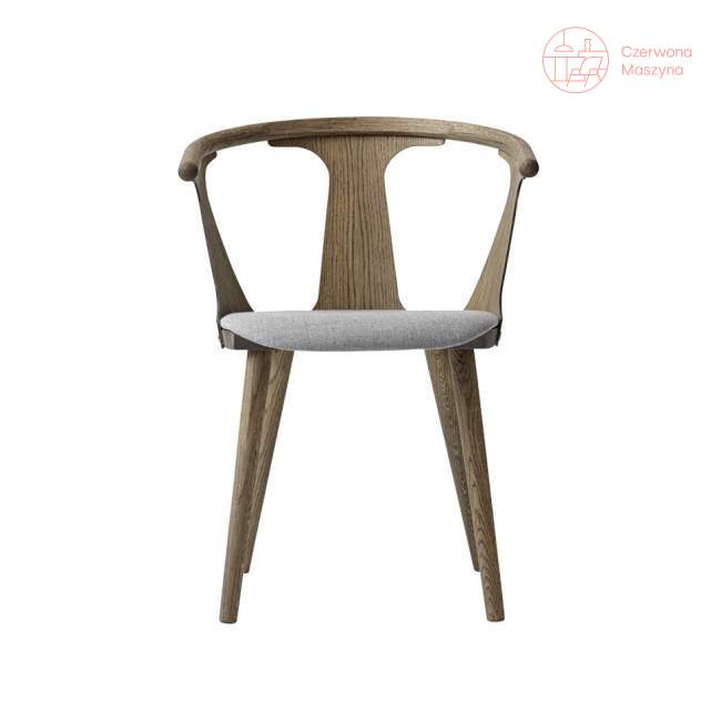 Krzesło &tradition In Between SK2, brązowe z materiałowym siedziskiem