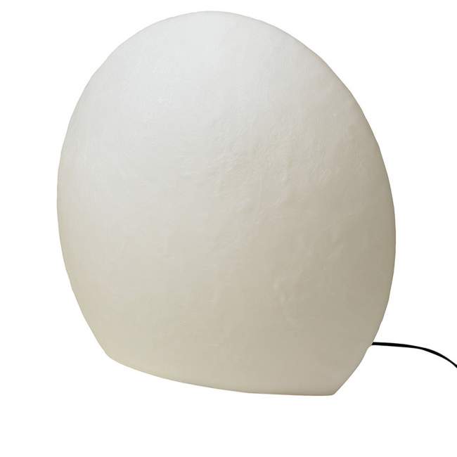 Świecący kamień ogrodowy Authentics Eggo Ø 78 cm, biały