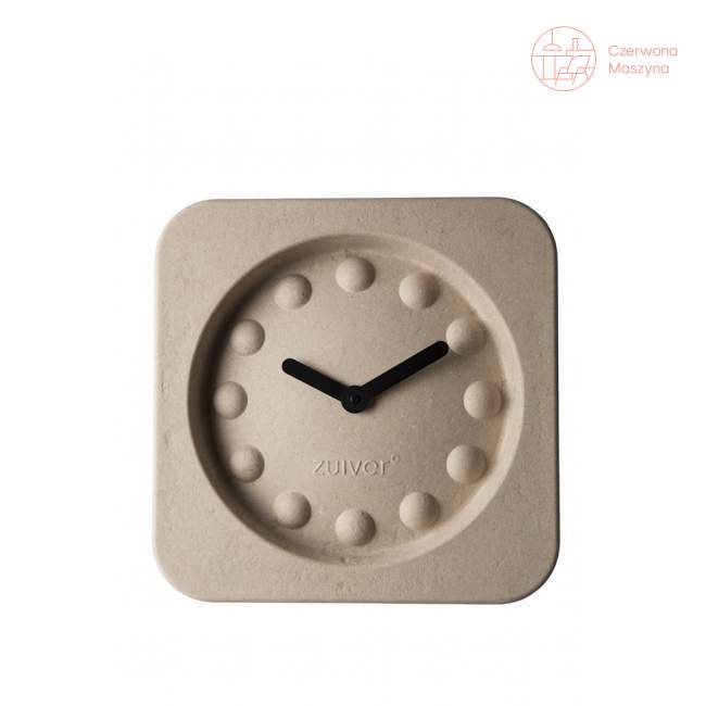 Zegar ścienny Zuiver Pulp Time kwadratowy 36 cm, beżowy