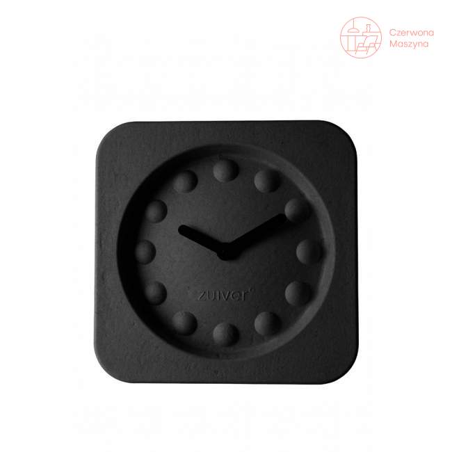 Zegar ścienny Zuiver Pulp Time kwadratowy 36 cm, czarny