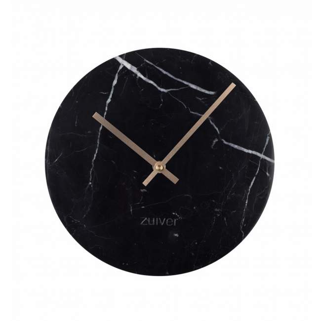 Zegar ścienny Zuiver Marble Time Ø 25 cm, czarny