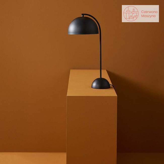 Lampa na biurko Hübsch Semisphere, czarna