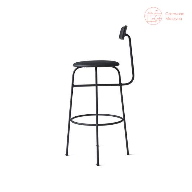 Krzesło barowe Menu Afteroom skóra Soerensen 102 cm, czarne
