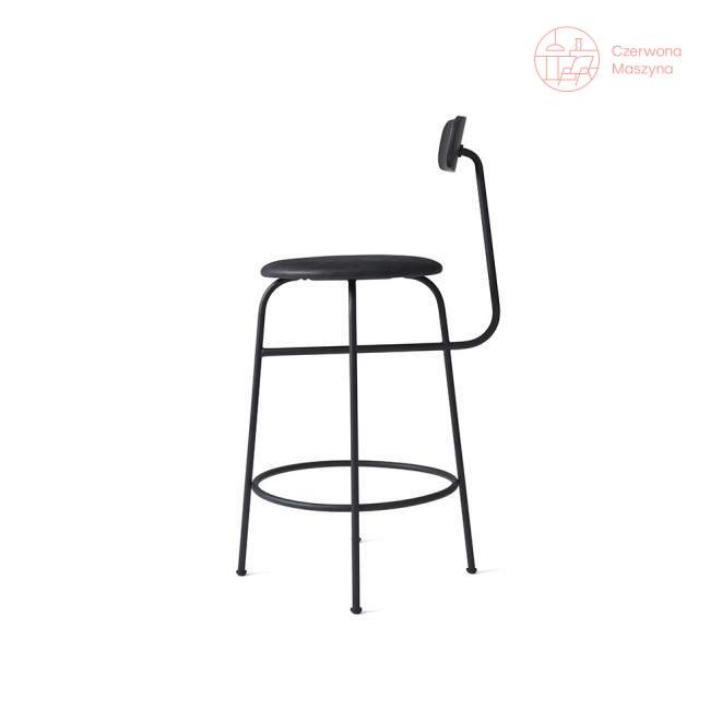 Krzesło barowe Menu Afteroom skóra Soerensen 92 cm, czarne