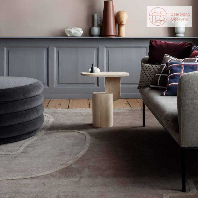 Sofa 2-osobowa ferm Living Turn Wool light grey / dark grey