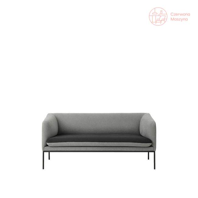 Sofa 2-osobowa ferm Living Turn Cotton light grey / dark grey