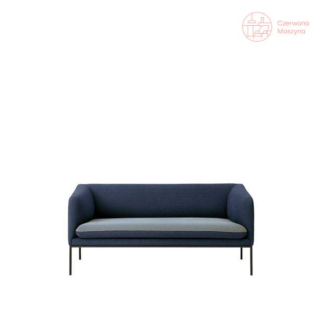 Sofa 2-osobowa ferm Living Turn Cotton blue / light grey