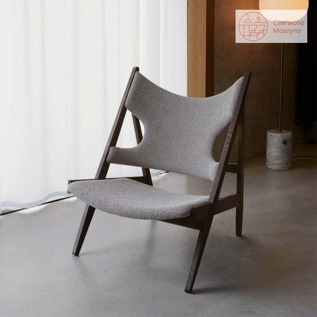 Fotel Menu Knitting Chair, Dark Stained Oak, jasnoniebieski