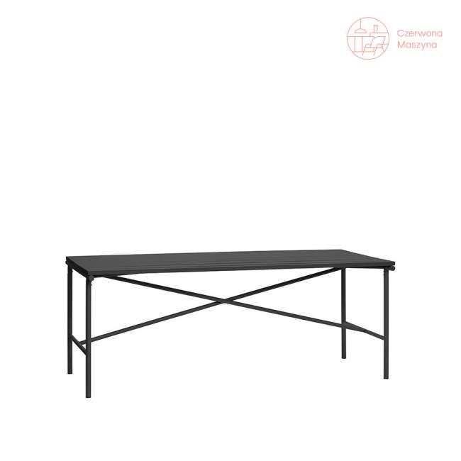 Stół metalowy Hübsch 191 x 92 cm, czarny