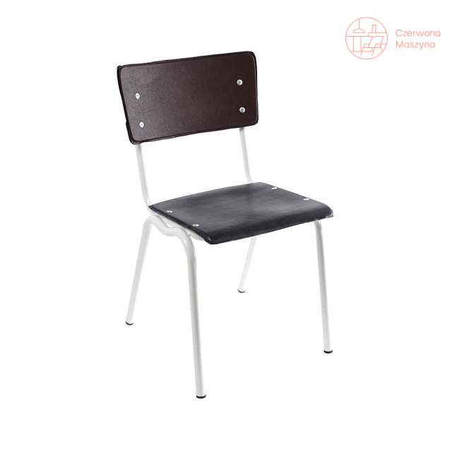 Krzesło Serax Vinyl 2, biało-brązowo-czarne