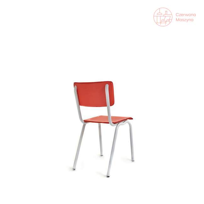 Krzesło Serax Vinyl, biało-czerwone