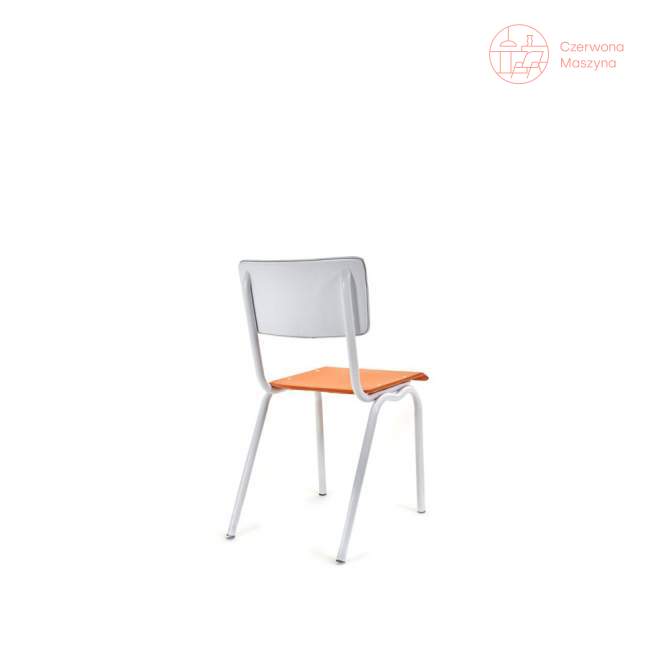 Krzesło Serax Vinyl, biało-pomarańczowe
