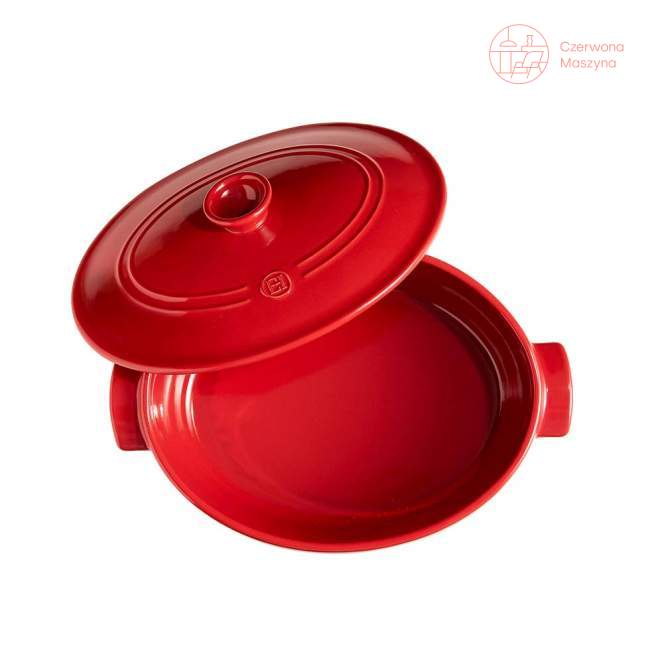 Owalny garnek ceramiczny Emile Henry, 6,0 l, czerwony