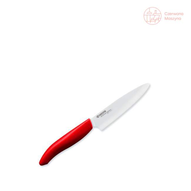 Nóż ceramiczny uniwersalny Kyocera White Series z czerwoną rączką, 11 cm