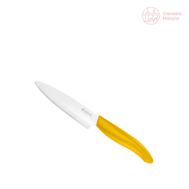 Nóż ceramiczny uniwersalny Kyocera White Series z żółtą rączką, 11 cm